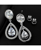 Luxusní visací naušnice Princess Diamonds se zirkony
