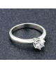Krásný ocelový prsten se zirkonem z chirurgické oceli (316L) 