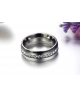 Luxusní ocelový Unisex prsten s čirými zirkony z chirurgické oceli (316L) 