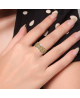 Luxusní ocelový prsten Crystal Pavé s šampaňskými krystaly z chirurgické oceli (316L) 