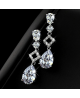 Luxusní visací naušnice Princess Diamonds se zirkony