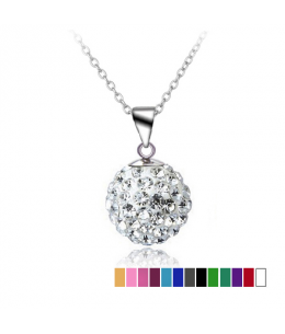 Elegantní ocelový náhrdelník Shamballa Discoballs - chirurgická ocel 316L