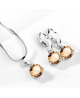 Elegantní set šperků Couleurs - přívěsek s řetízkem a náušnice se třpytivými zirkony