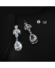 Luxusní visací naušnice Princess Diamonds se zirkony 