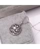 Luxusní rhodiovaný náhrdelník - řetízek a přívěsek Amulet se zirkony