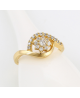 Pozlacený prsten Gold Flower se zirkony