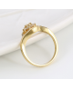 Pozlacený prsten Gold Flower se zirkony