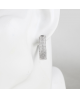 Luxusní rhodiované naušnice kroužky Diamond Pavé se zirkony