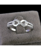 Luxusní stříbrný prsten Infinity se zirkony z pravého stříbra (925/1000)