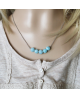 Ocelový set Gemstone Beads s přírodními kameny - modrý Avanturín