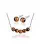 Ocelový set Gemstone Beads s přírodními kameny - Tygří oko