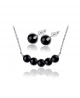 Ocelový set Gemstone Beads s přírodními kameny - černý Achát