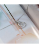 Stříbrný náhrdelník Sweet Heart - řetízek a přívěsek ve tvaru dvojitého srdce se zirkony z pravého stříbra (925/1000)
