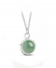 Ocelový náhrdelník Round Gemstone s přírodním kamenem - chirurgická ocel 316L