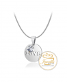 Ocelový náhrdelník Round Love s krystalem Swarovski - chirurgická ocel 316L